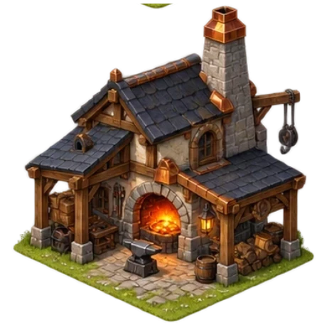 Ash and Iron Forge, one of VILKO's original painted workshops