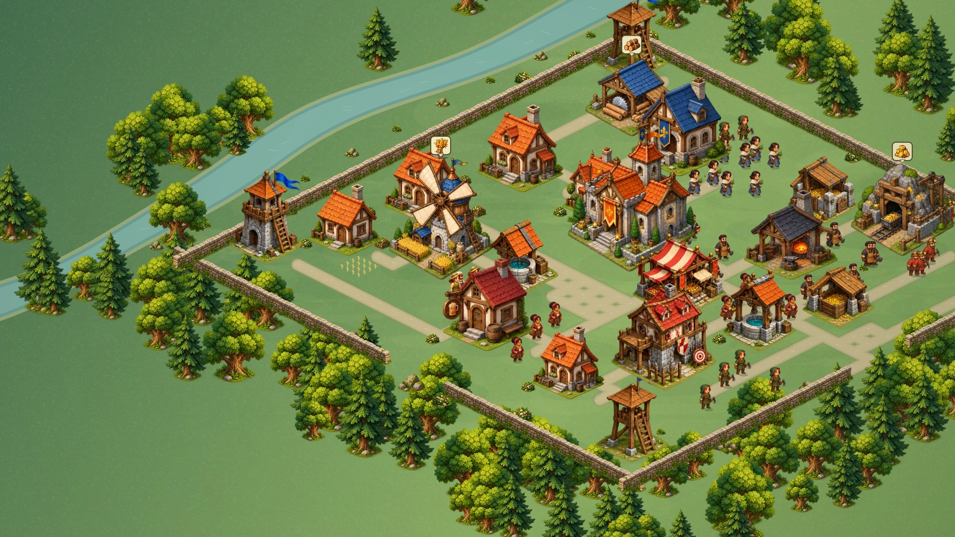 Oakvale, an original VILKO village with warm cottages, workshops and winding forest paths